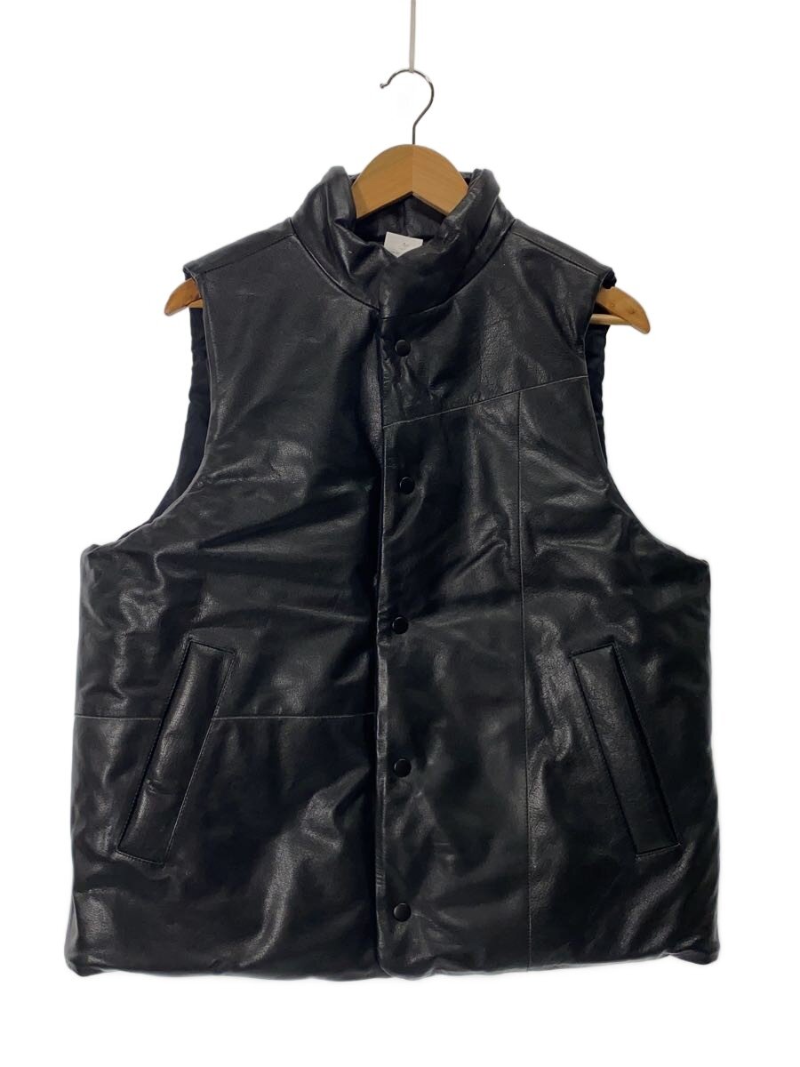 【中古】VOO◆EXELEZA REV VEST/より良い/--/なめし革/BLK/VOO-1213【メンズウェア】
