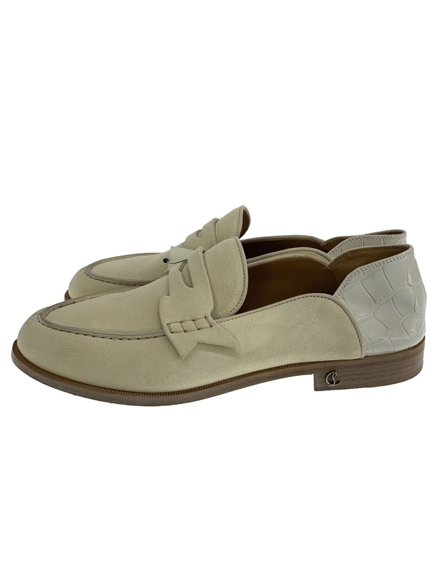 【中古】Christian Louboutin◆ペニーローファー/コインローファー/切替/41.5/WHT/スウェード//【シューズ】｜2ｎｄ STREET 店