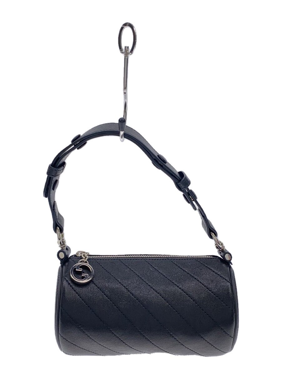 【中古】GUCCI◆ショルダーバッグ/なめし革/BLK/無地/760170【御徒面子】