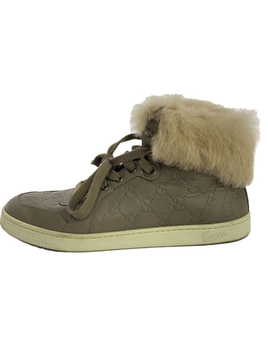 【中古】GUCCI◆ハイカットスニーカー/--/BEG//【シューズ】