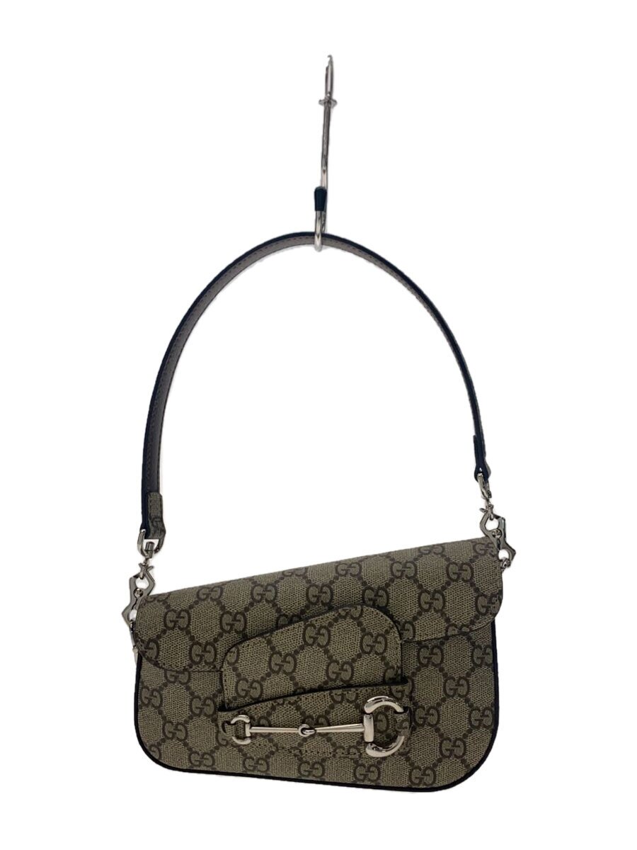 【中古】GUCCI◆HORSEBIT 1955_GGスプリーム/ショルダーバッグ/レザー/BEG/総柄/774209【バッグ】|2nd STREET 店