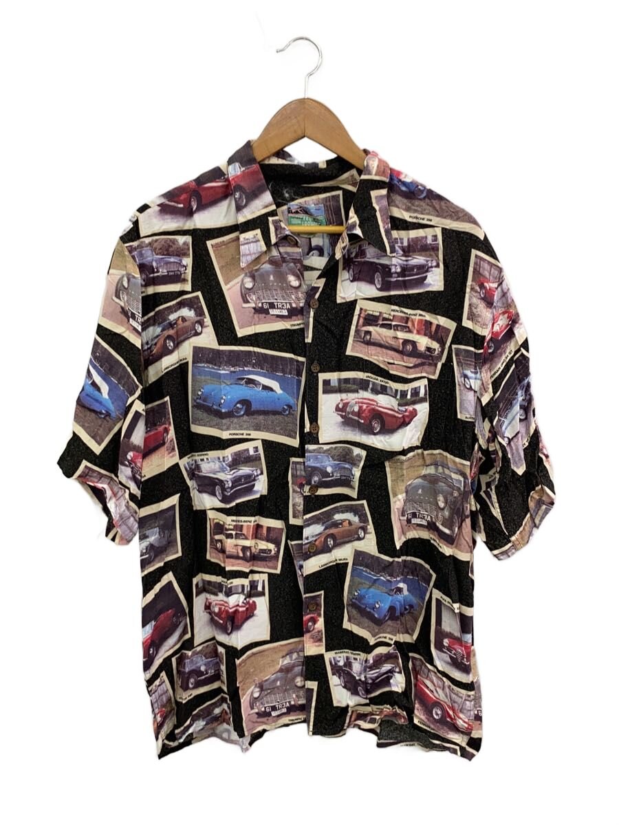 【中古】Reyn Spooner◆アロハシャツ/XL/人絹/BLK【メンズウェア】
