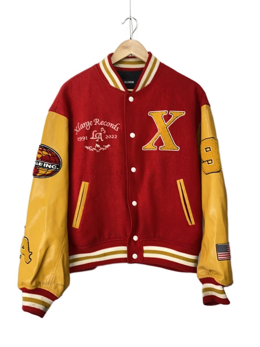 【中古】X-LARGE◆スタジャン/M/綿織物/赤いこと【メンズウェア】