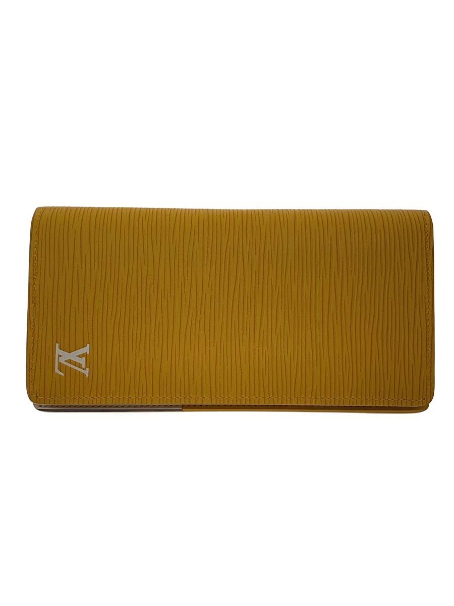 【中古】LOUIS VUITTON◆ポルトフォイユ・ブラザ/長札入れ/黄色/レディース/M25800【服飾雑貨他】