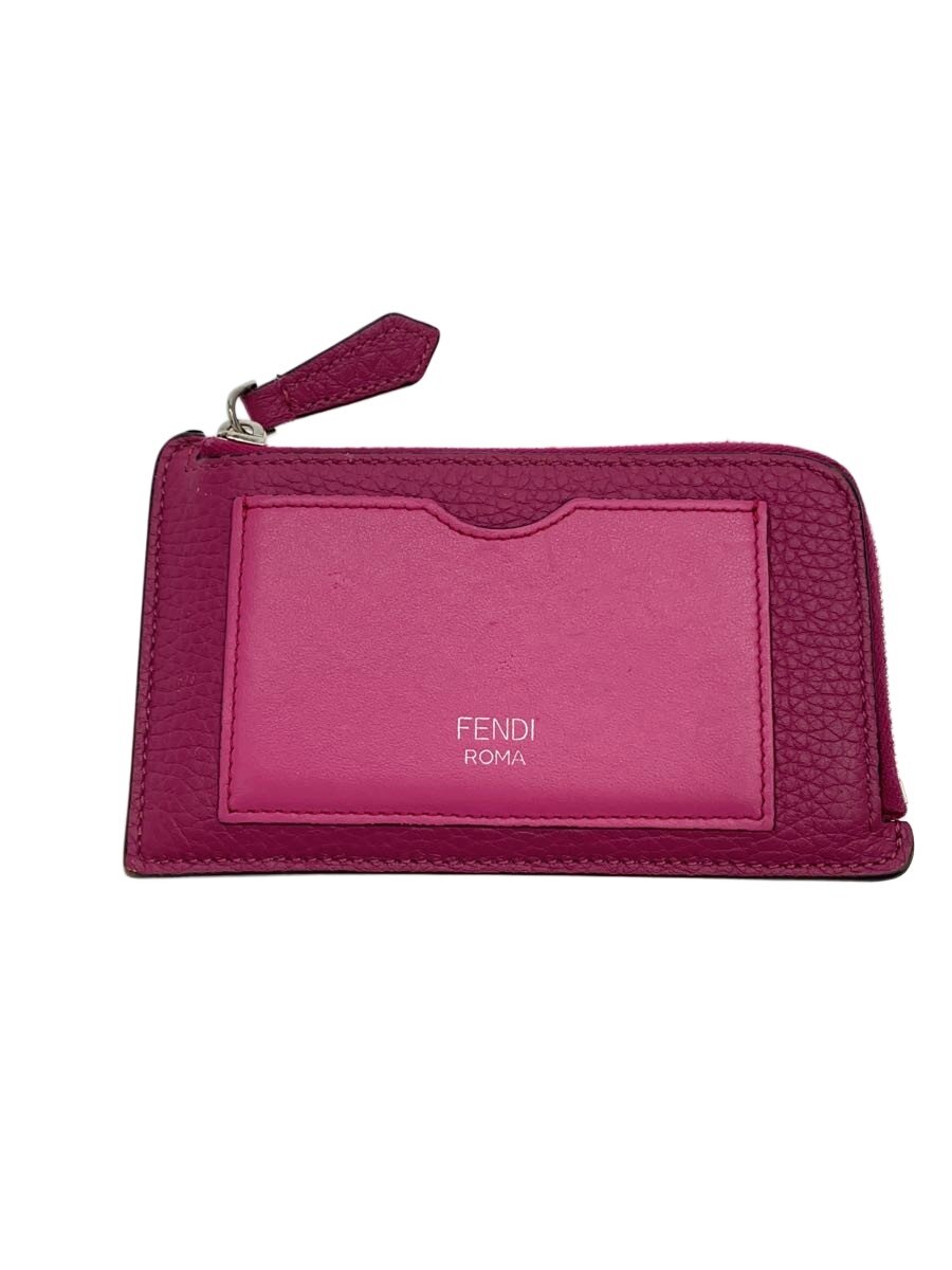 【中古】FENDI◆コインケース/歌留多保持者/なめし革/さくら色/8M0489 A91B/ピーカブー【服飾雑貨他】