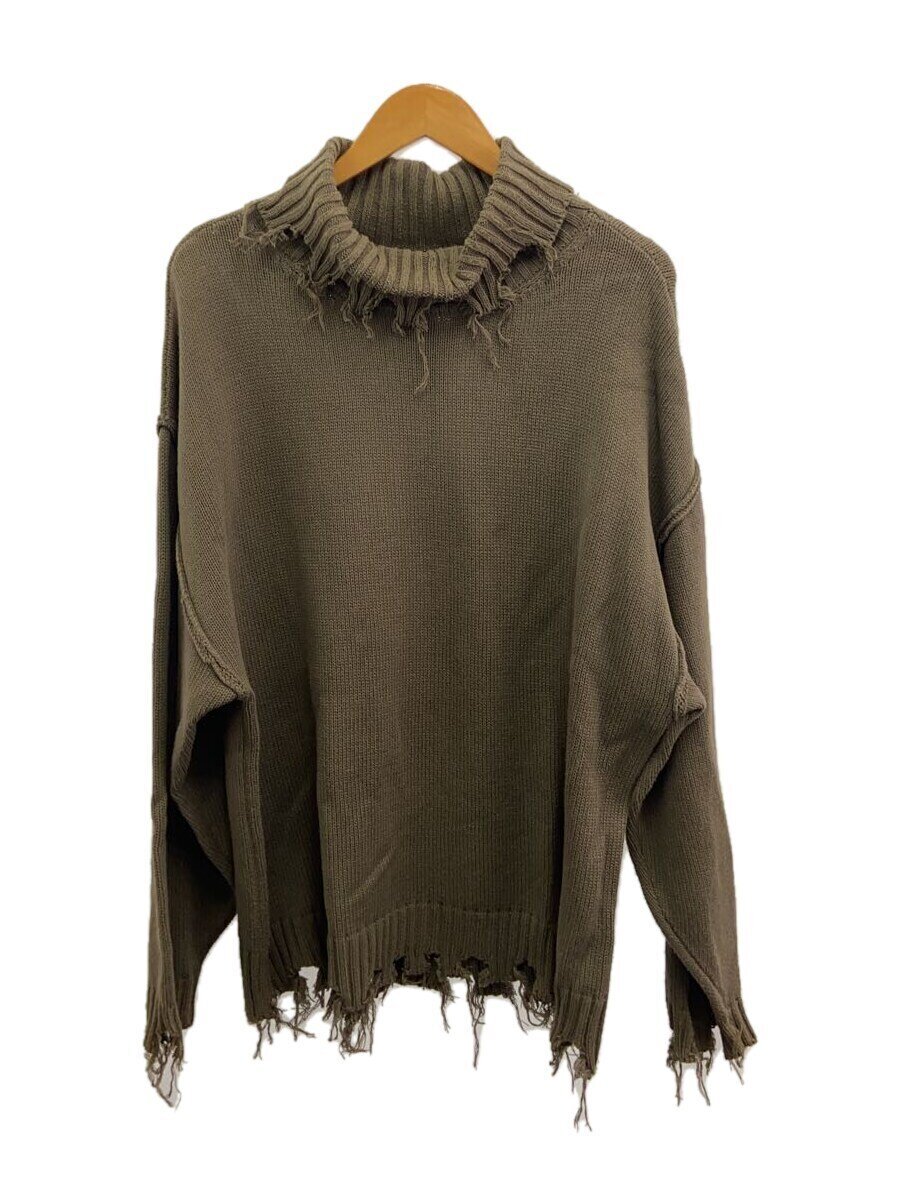 【中古】VICTIM◆DAMEGE TURTLE KNIT/ダメージタートルネックニット/KHK/無地/VTM-20-N-126【メンズウェア】｜2ｎｄ STREET 店