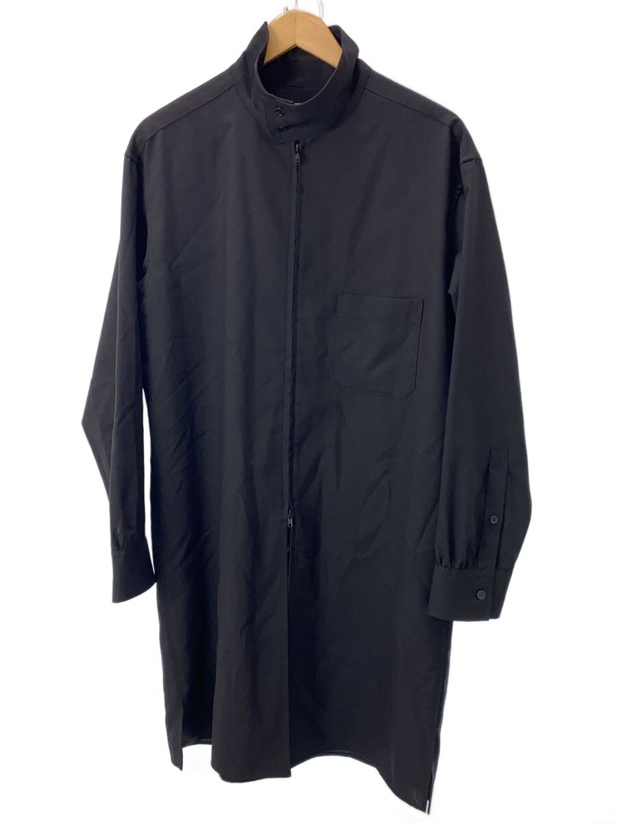 【中古】Y’s◆BANG ON!/ジップアップスタンドカラーロング/2/羊毛/BLK/無地/YA-B15-150【メンズウェア】