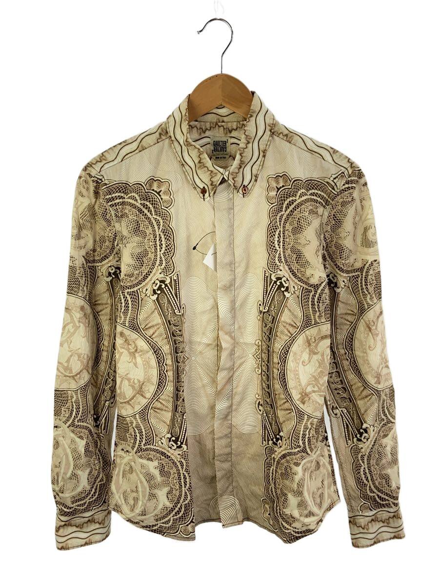 【中古】Jean Paul Gaultier◆長袖プルオーバー/S/綿織物/BEG/総柄【メンズウェア】