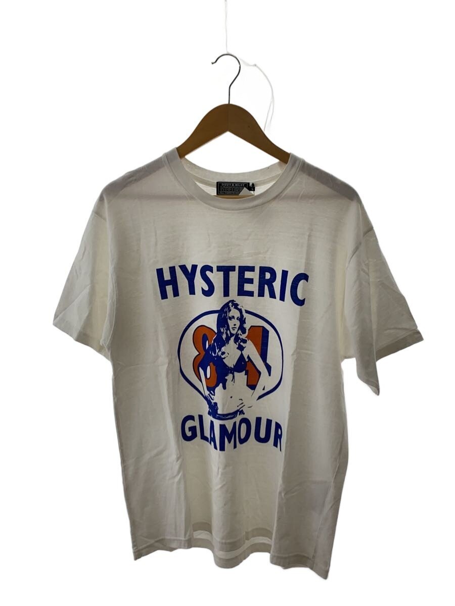 【中古】HYSTERIC GLAMOUR◆プルオーバー/L/綿織物/WHT/刷り上げる/02241コンピュータ断層撮影法58【メンズウェア】