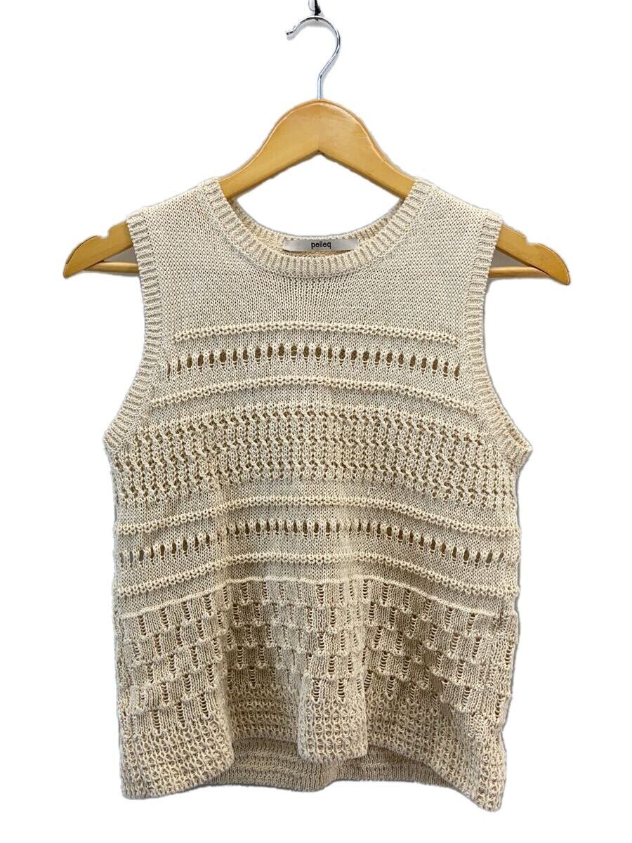 【中古】pelleq◆various pattern sleeveless/25SS/編み物より良い/34/綿織物/kn0507-ss25//【レディース御召しもの】