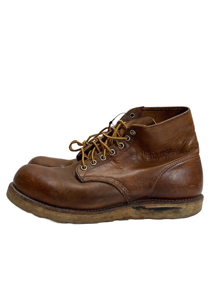 【中古】RED WING◆レースアップブーツ・6インチプレーントゥ/US8.5/BRW/なめし革//【シューズ】
