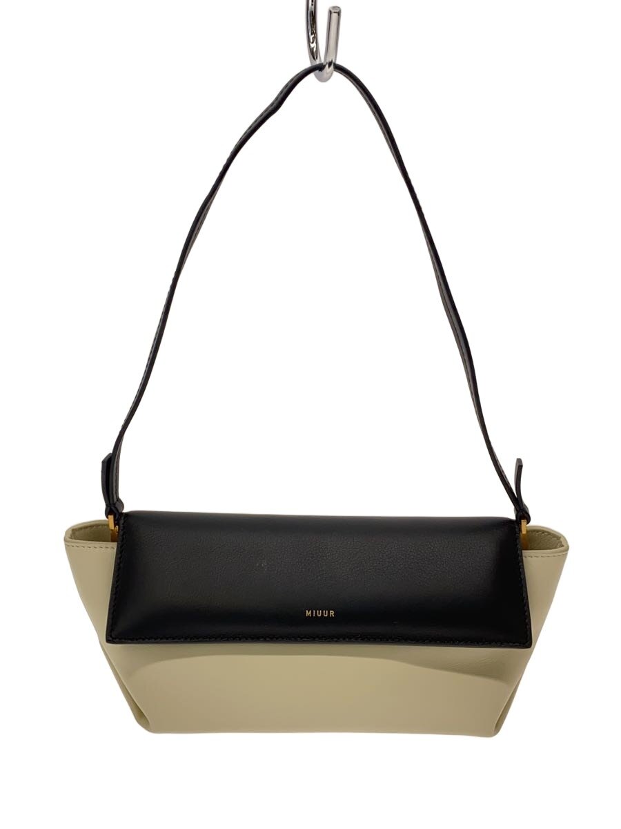 【中古】MIUUR/GINZA/ショルダーバッグ/なめし革/黒いこと×象牙色【御徒面子】