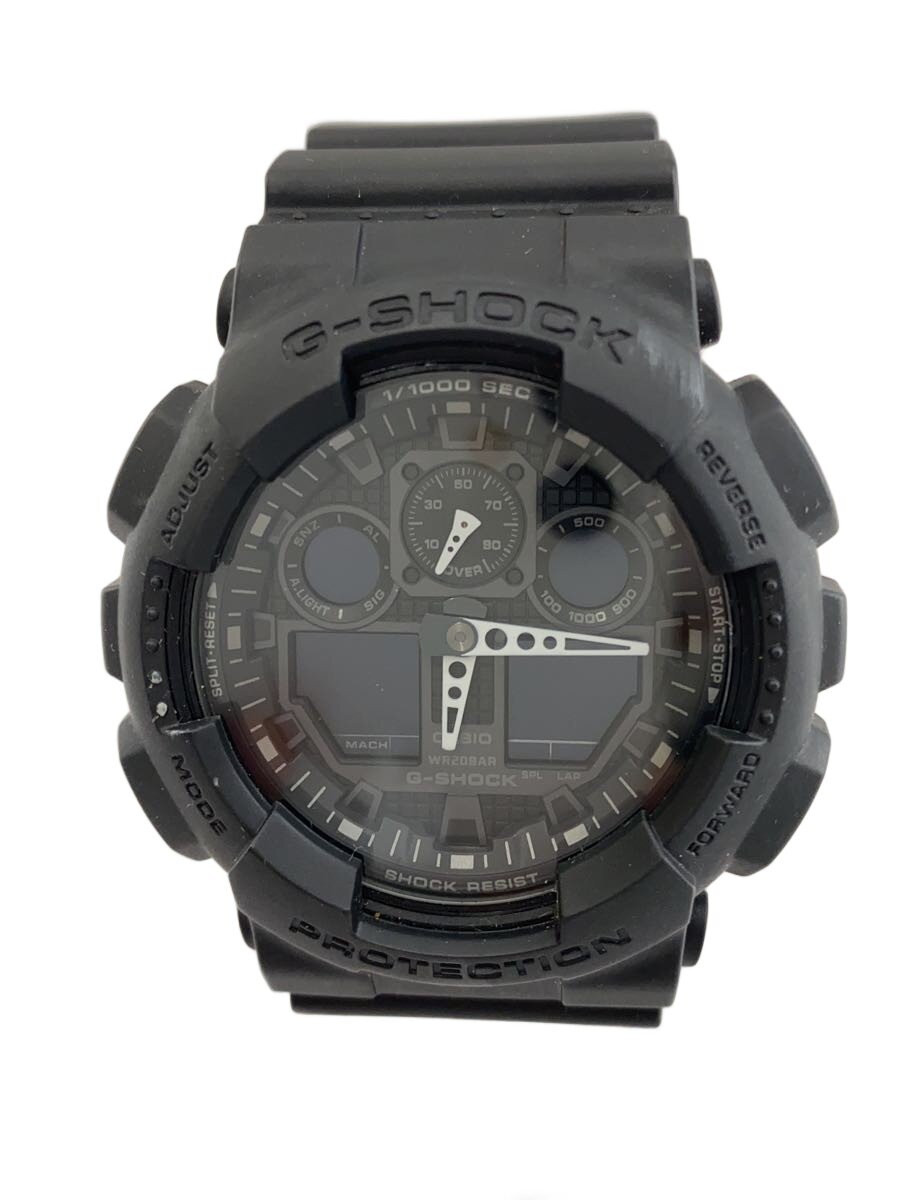 【中古】CASIO◆石英ウオッチ・G-SHOCK/デジアナ/BLK【服飾雑貨他】