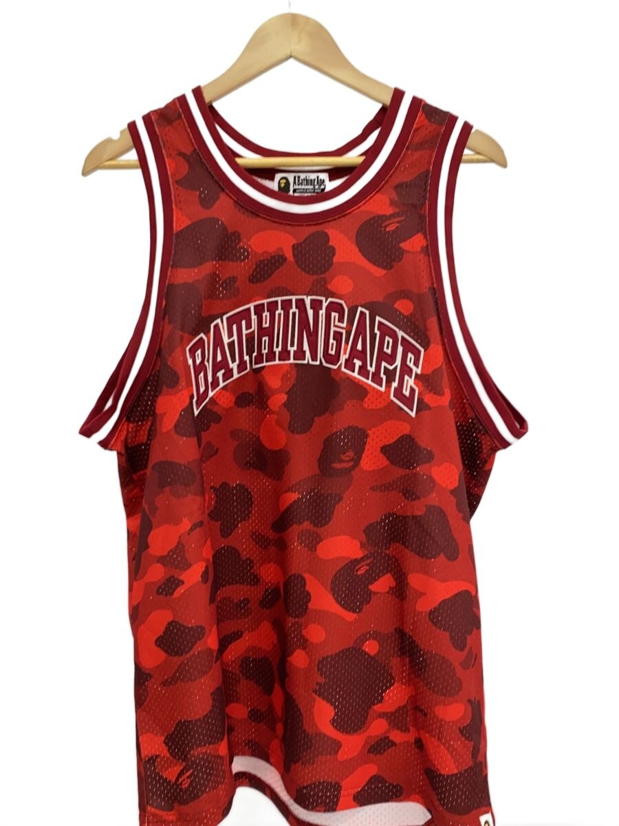 【中古】A BATHING APE◆貯蔵タンクとっ始め/L/ポリエステル/RED/合鴨フラ/001vti301019m【メンズウェア】