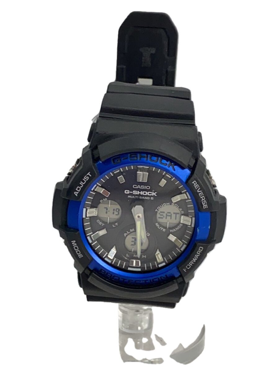【中古】CASIO◆ソーラーウオッチ・G-SHOCK/デジアナ/黒いこと【服飾雑貨他】