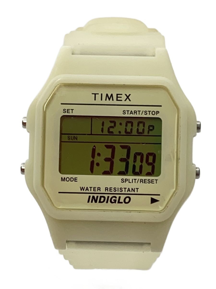 【中古】TIMEX◆ウオッチ/デジタル/天然ゴム/WHT/WHT/TW2Y02600【服飾雑貨他】