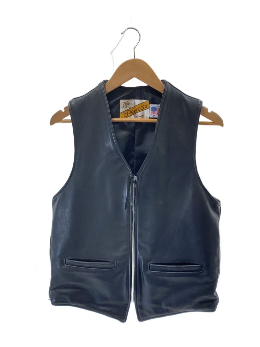 【中古】Schott◆より良い/M/なめし革/BLK/無地/7823951001/なめし革より良い バイカータグ【メンズウェア】