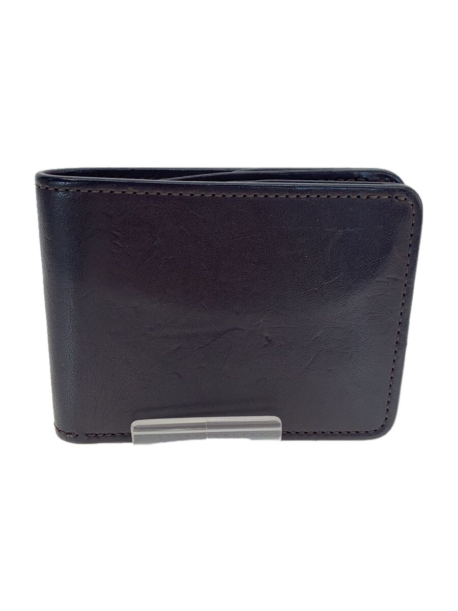 【中古】WILD SWANS◆2つ折り紙入れ/なめし革/BRW/無地/メンズ【服飾雑貨他】