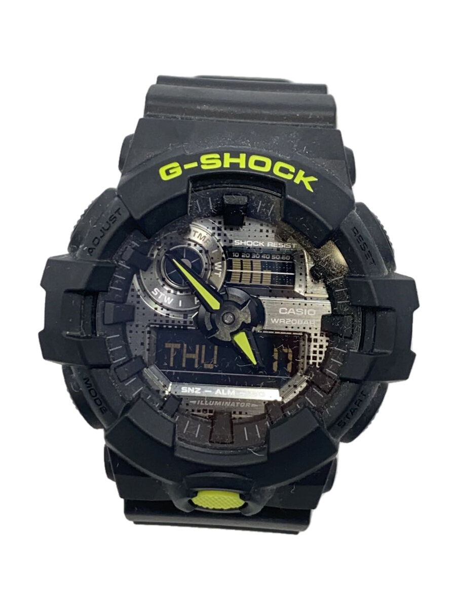 【中古】CASIO◆石英ウオッチ_G-SHOCK/デジタル/天然ゴム/BLK/BLK【服飾雑貨他】