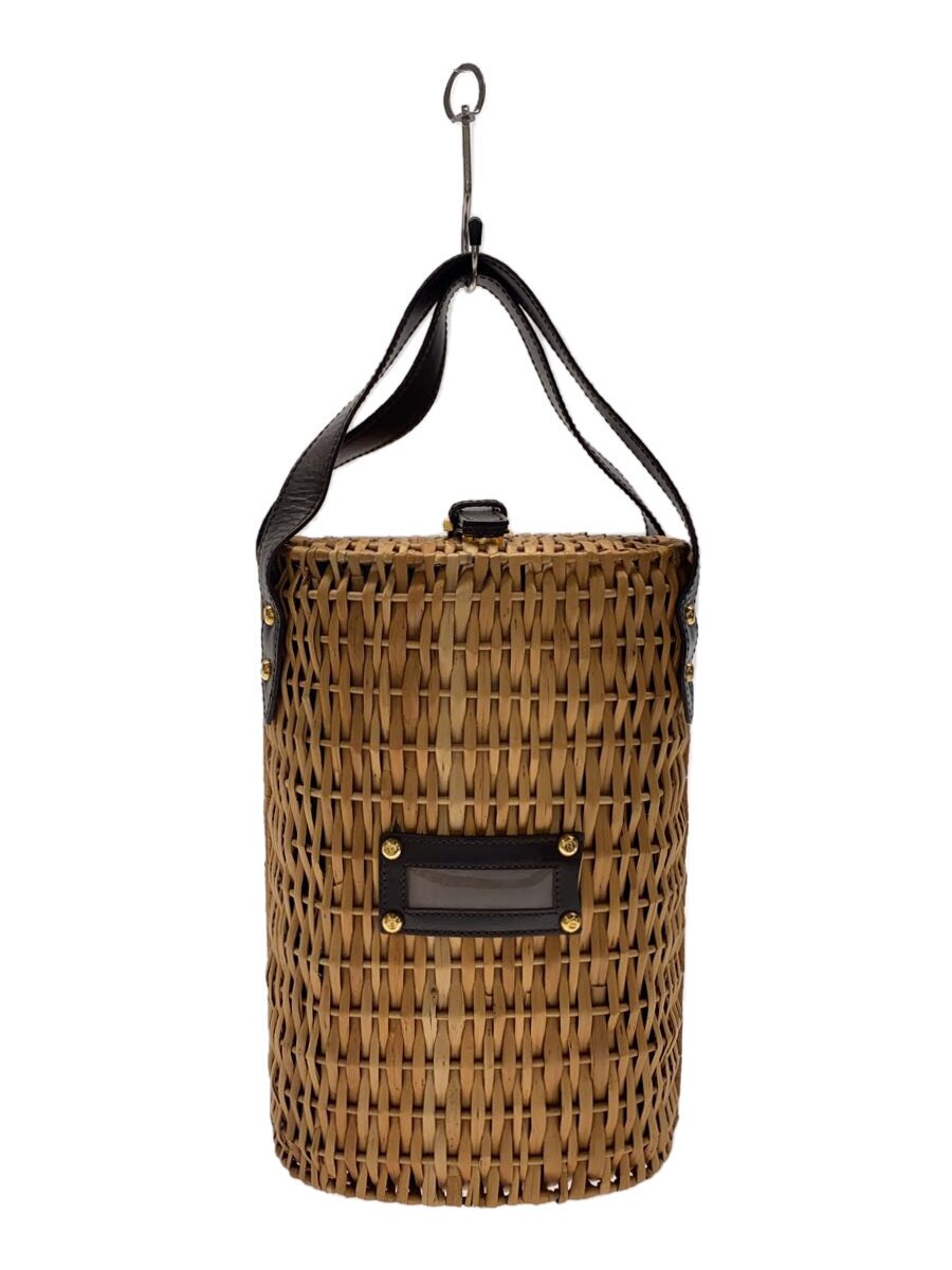 【中古】FENDI◆バニティバッグ/カゴ御徒面子/--/赤銅色//【御徒面子】