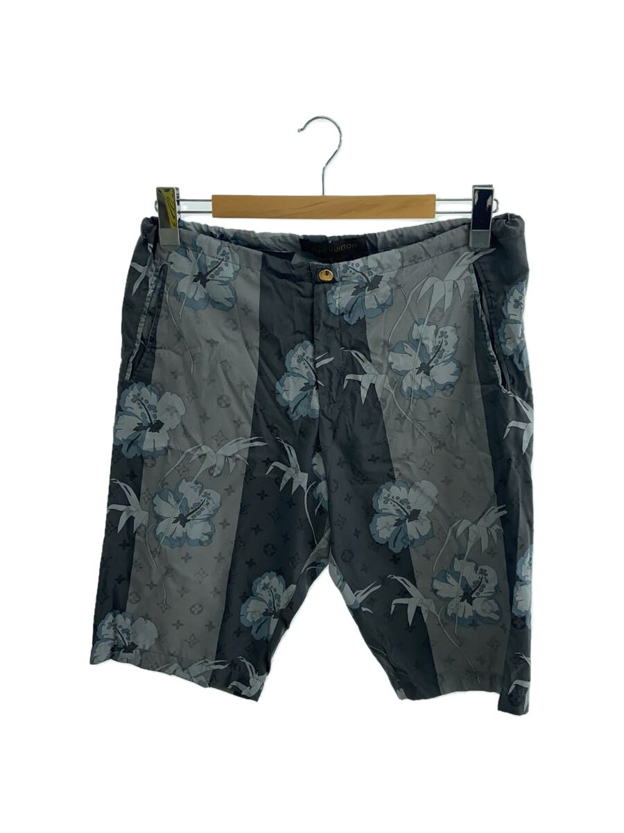 【中古】LOUIS VUITTON◆L/スイムパンツ/遊撃手ズボン下/S/ナイロン/GRY/モノグラム/RM071M MKSW21NCU//【メンズウェア】