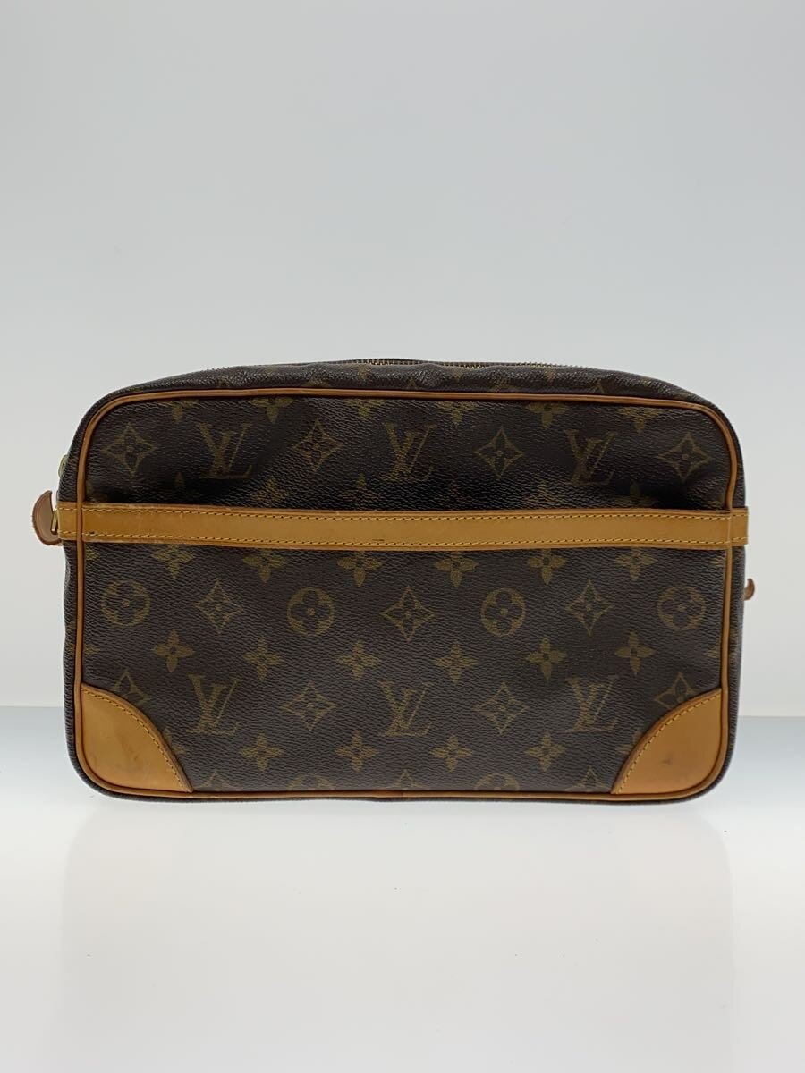 【中古】LOUIS VUITTON◆コンピエーニュ28_モノグラム・帆布/PVC/BRW【御徒面子】
