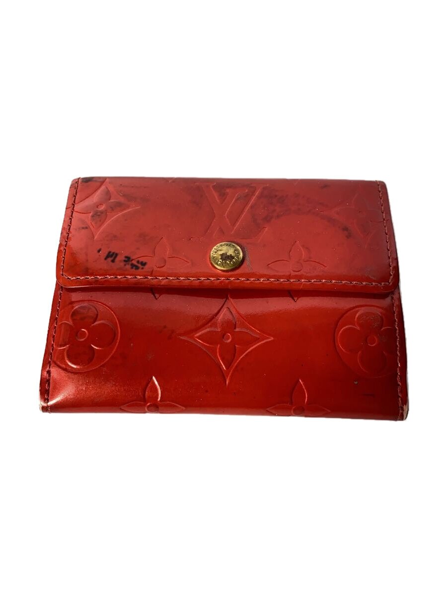 【中古】LOUIS VUITTON◆ラドロー_モノグラム・ヴェルニ/エナメル/RED/総柄/レディース【服飾雑貨他】