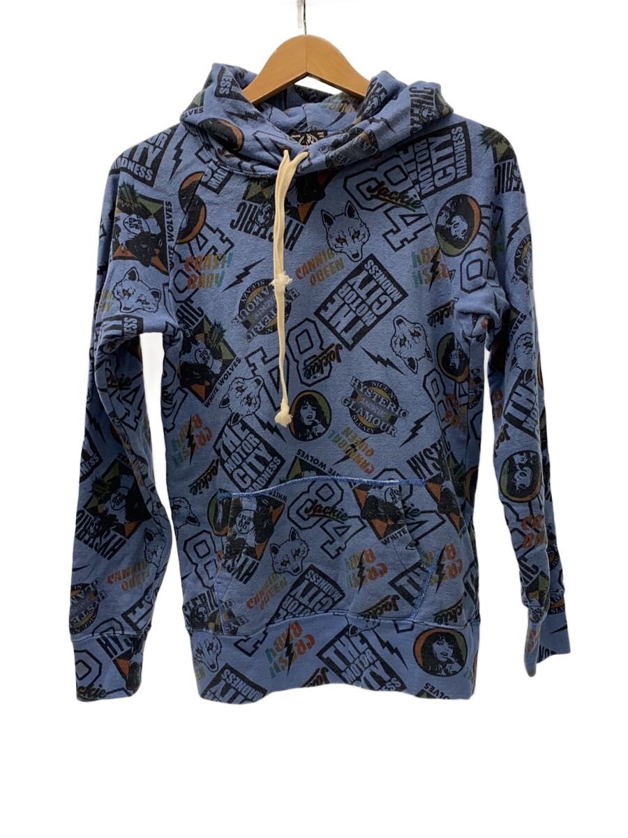 【中古】HYSTERIC GLAMOUR◆パーカー/FREE/コットン/BLU/総柄/0163CF05【レディースウェア】｜2ｎｄ STREET 店