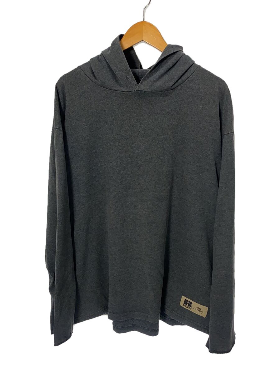 【中古】RUSSELL ATHLETIC◆90s/PRO COTTON/パーカー/XL/綿織物/GRY/無地【メンズウェア】