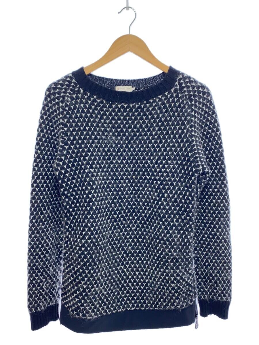 【中古】MONCLER◆MAGLIONE TRICOT GIROCOLLO/S/アルパカ/BLK/総柄/142-093-90849-00【レディース御召しもの】