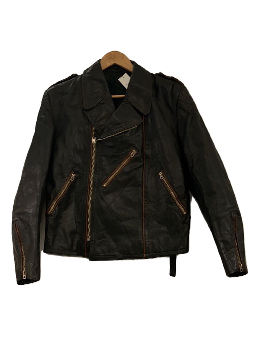 【中古】EURO VINTAGE◆EV/40-50s/ジャーマン/自動二輪車/ダブルライダースジャケット/--/なめし革/BLK//【メンズウェア】