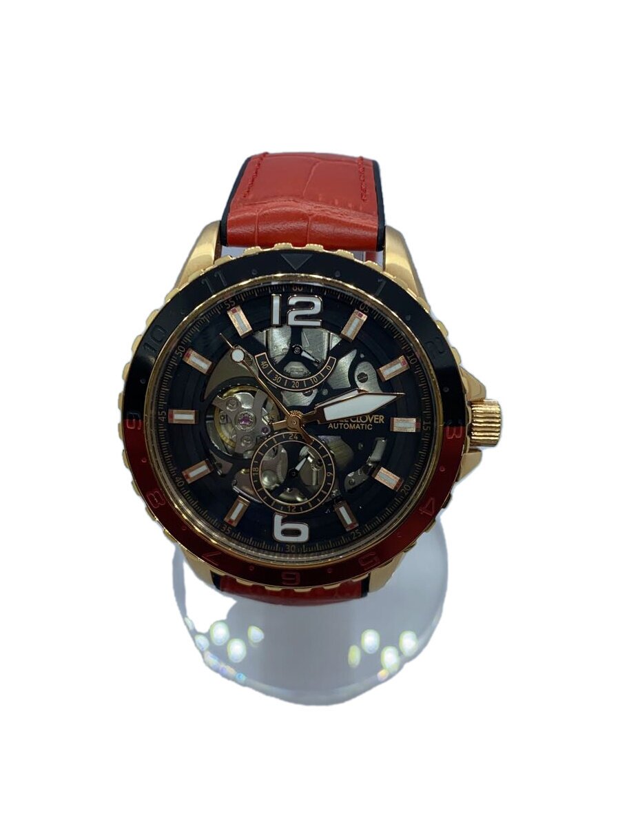 【中古】Angel Clover◆自動小銃巻ウオッチ/アナログ/RED/TIME CRAFT DIVER AUTOMATIC/TCA45PBK-R【服飾雑貨他】