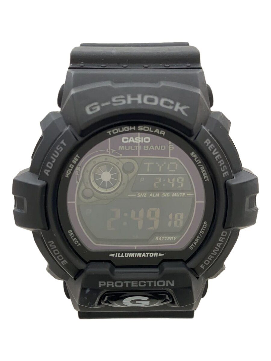 【中古】CASIO◆ソーラーウオッチ・G-SHOCK/デジタル/BLK/BLK【服飾雑貨他】