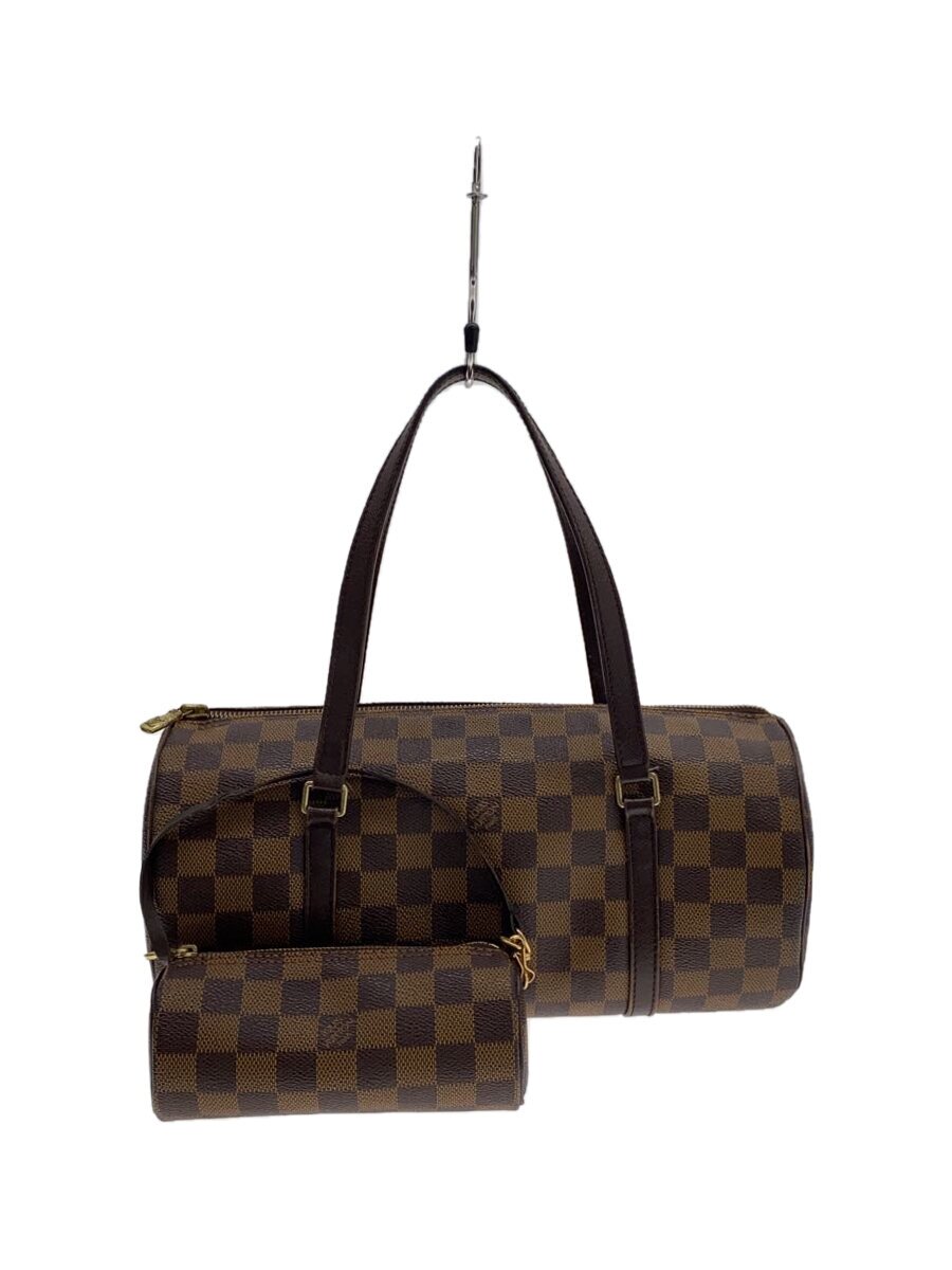 【中古】LOUIS VUITTON◆1)パピヨン30_ダミエ・エベヌ_BRW/PVC/BRW【御徒面子】