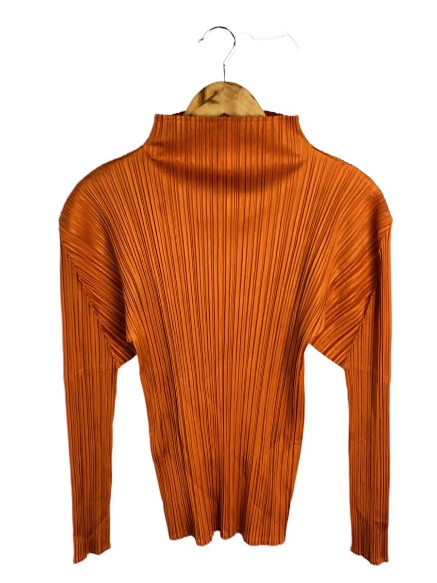 【中古】PLEATS PLEASE ISSEY MIYAKE◆長袖トップ/3/ポリエステル/ORN【レディース御召しもの】