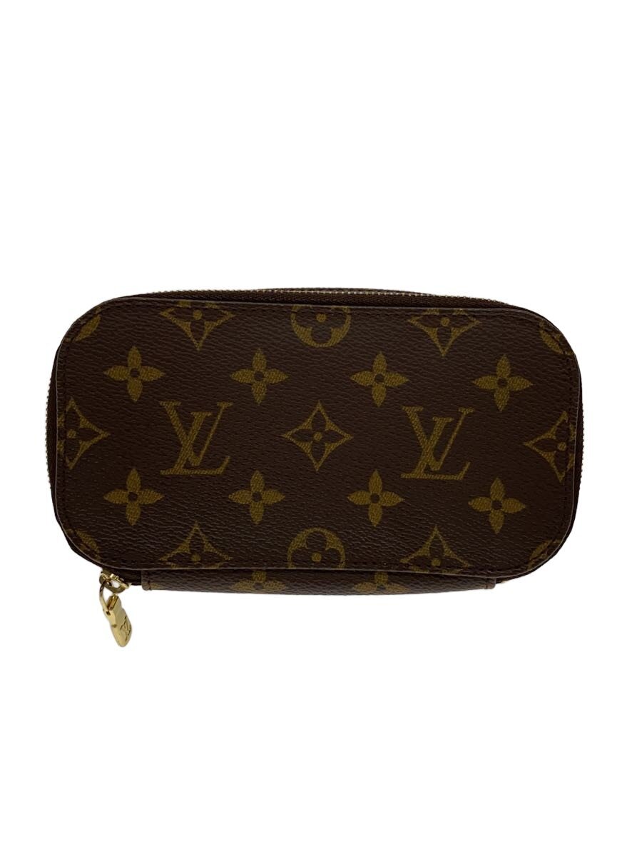 【中古】LOUIS VUITTON◆トゥルース・ブラッシュPM_モノグラム・帆布/PVC/BRW【御徒面子】