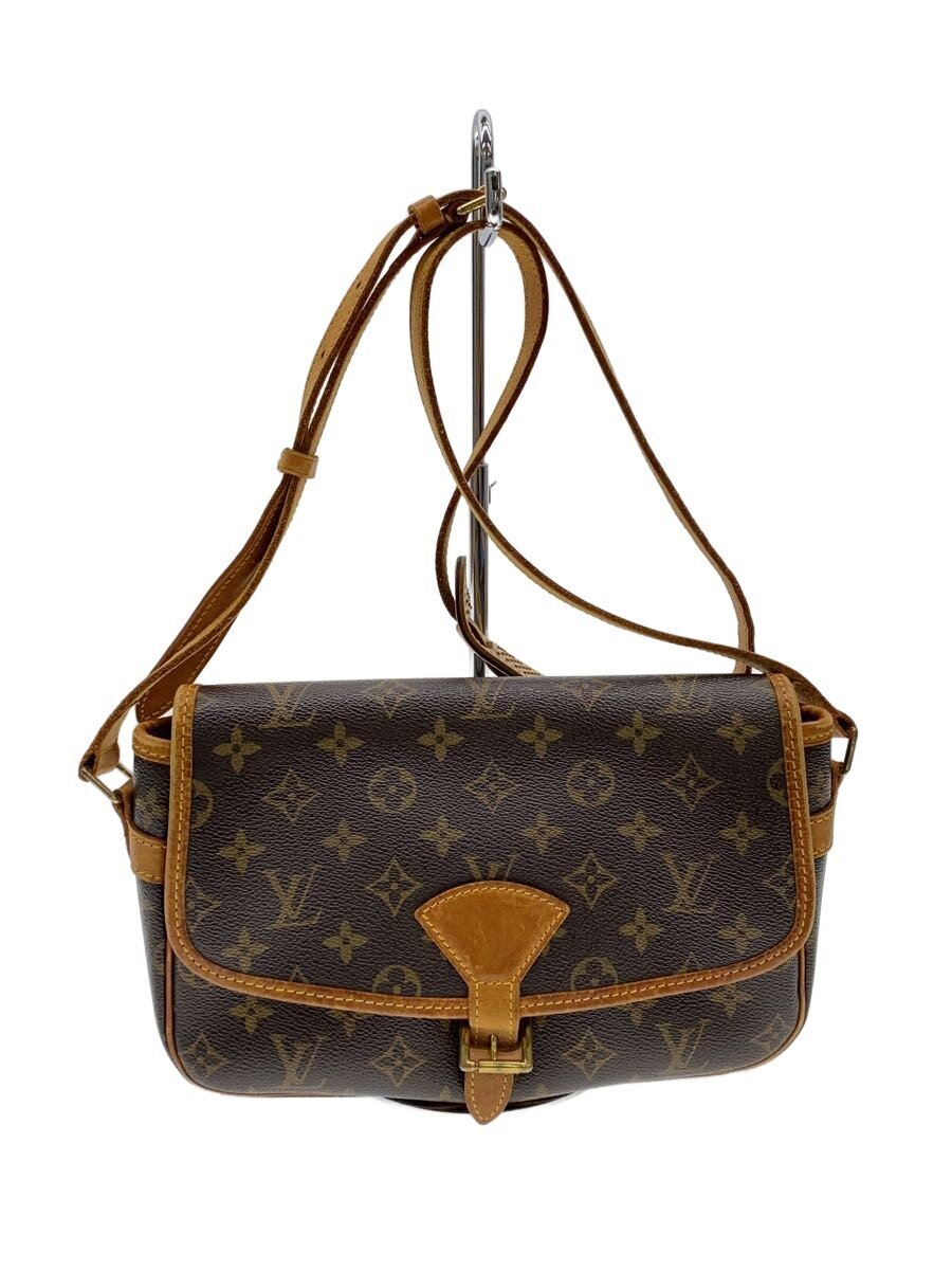 【中古】LOUIS VUITTON◆ソローニュ_モノグラム・帆布/PVC/BRW【御徒面子】