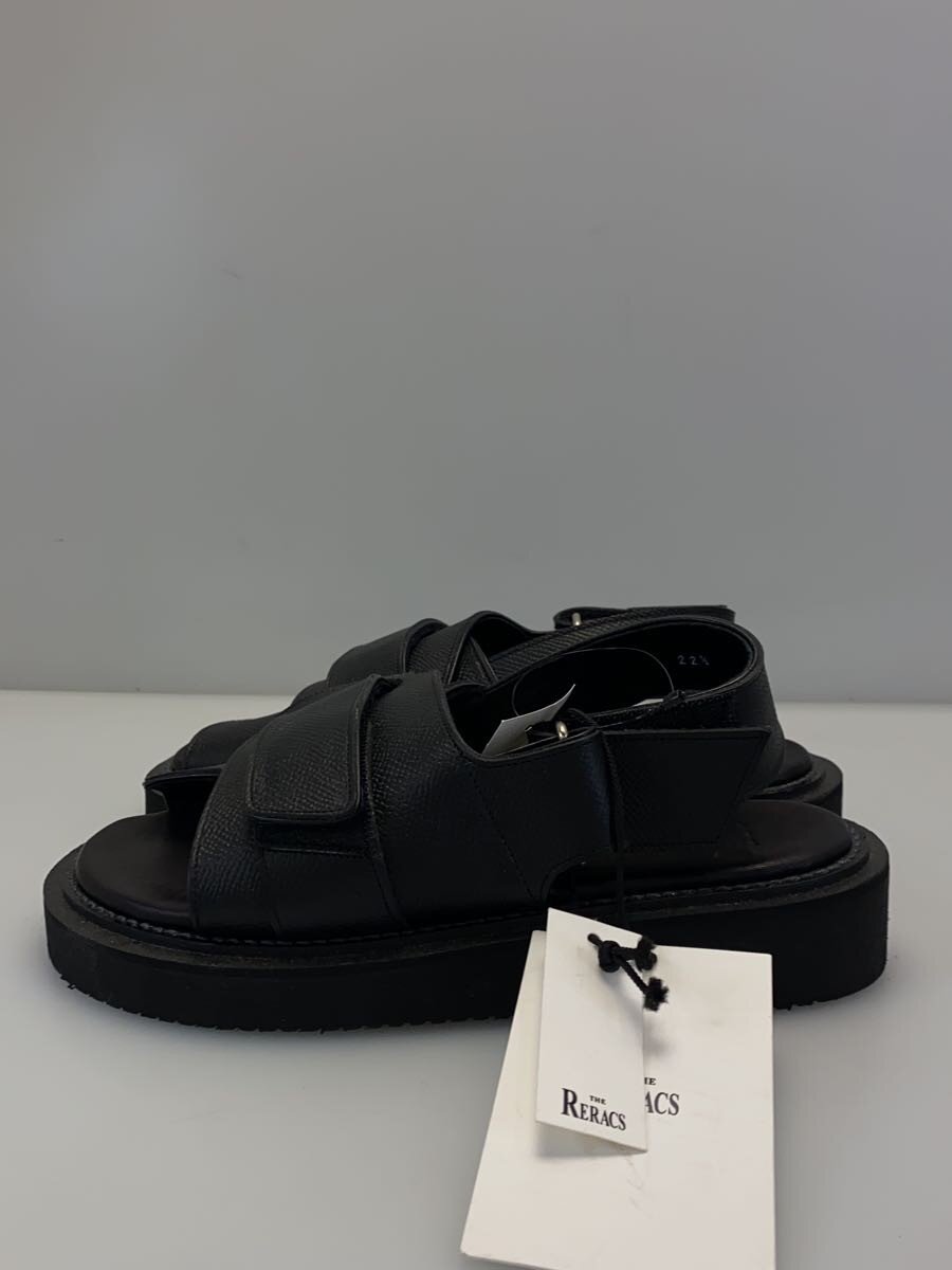 【中古】THE RERACS◆サンダル/22.5珊/BLK【シューズ】