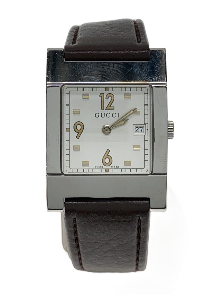 【中古】GUCCI◆腕時計/アナログ/レザー/WHT/BRW【服飾雑貨他】｜2ｎｄ STREET 店