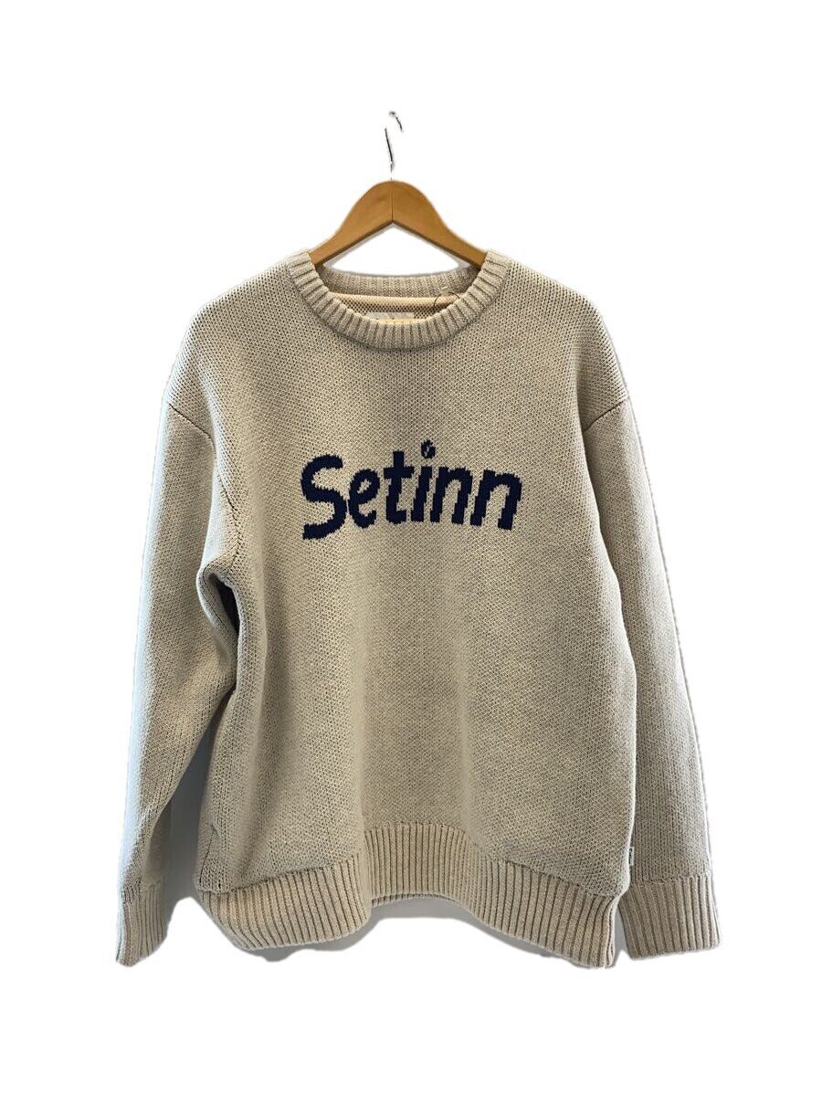【中古】Settin/24AW/Jacquard Knit/ニット・セーター(厚手)/M/ポリエステル/クリーム【メンズウェア】|2nd STREET 店