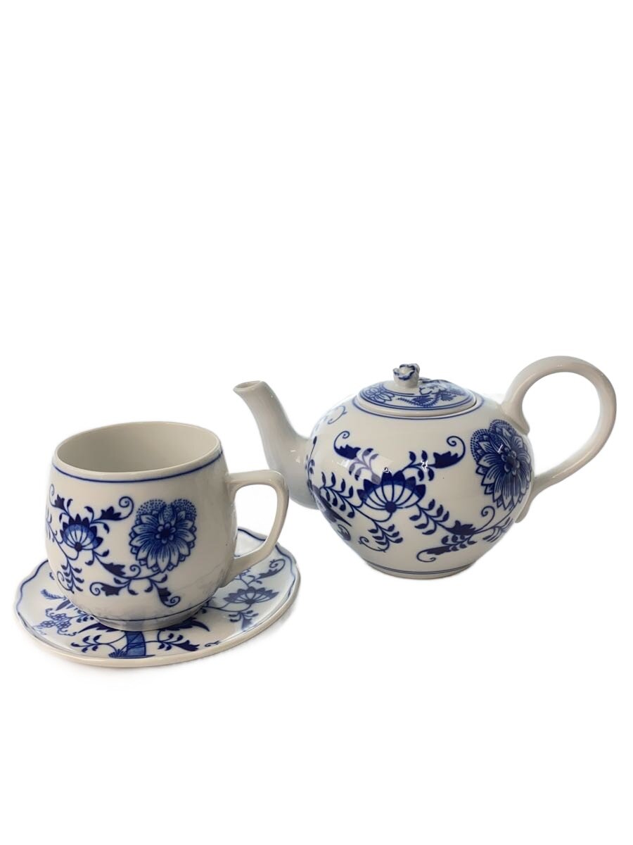 【中古】ZWIEBELMUSTER◆カップ&ソーサー/3点セット/WHT/ボヘミア【キッチン用品】