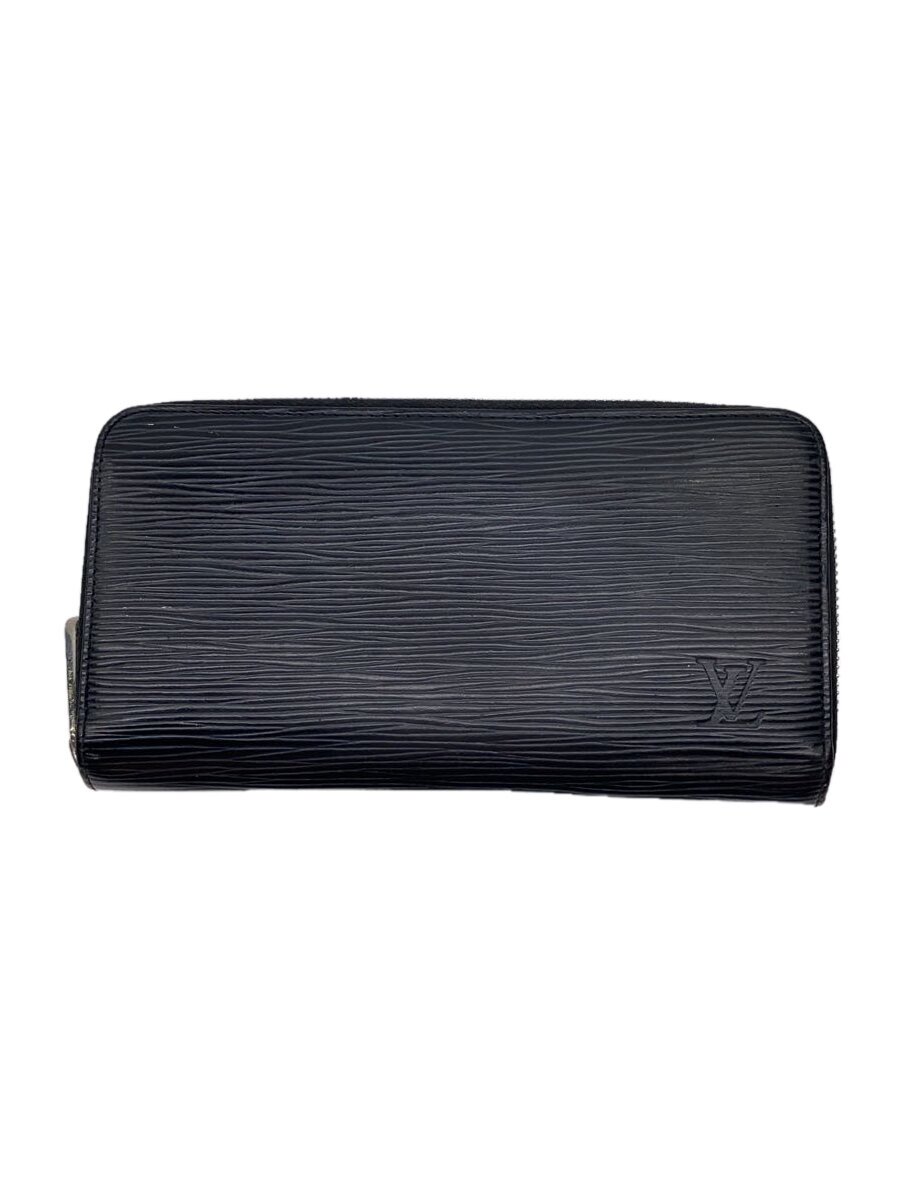 【中古】LOUIS VUITTON◆ジッピー・ウォレット_エピ_BLK/レザー/BLK/メンズ【服飾雑貨他】