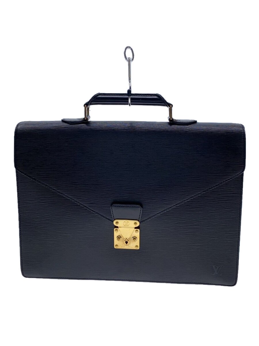 【中古】LOUIS VUITTON◆セルヴィエット・コンセイエ_エピ_BLK/レザー/BLK【バッグ】｜2ｎｄ STREET 店