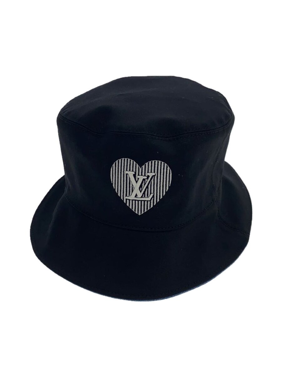 【中古】LOUIS VUITTON◆井戸釣瓶かぶり笠/--/綿織物/BLK/無地/メンズ/M7254M【服飾雑貨他】