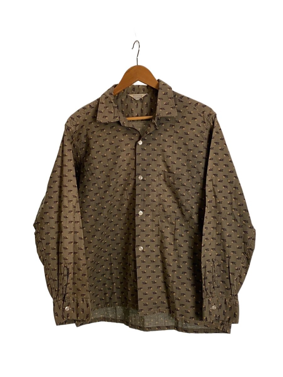 【中古】PENNEY’S◆60s/大砲柄/アトミック柄/長袖シャツ/16/KHK/総柄/三角タグ/希少パターン【メンズウェア】|2nd STREET 店