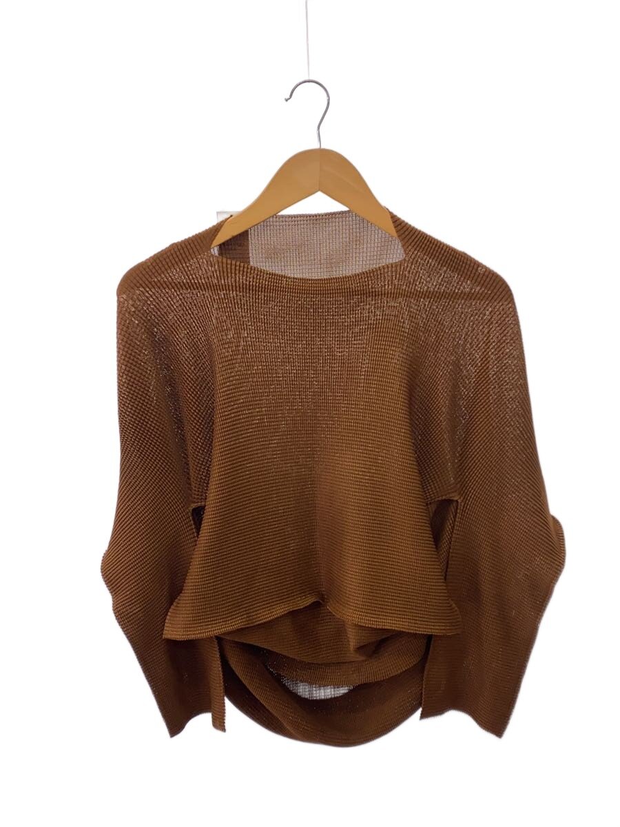 【中古】ISSEY MIYAKE◆カットソー/--/ポリエステル/BRW/無地/MI63KK415//【レディース御召しもの】