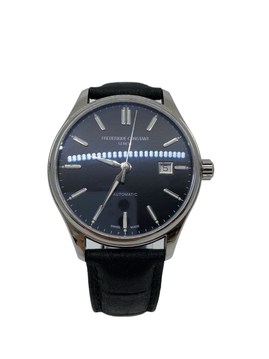 【中古】FREDERIQUE CONSTANT◆自動小銃巻ウオッチ/アナログ/なめし革/BLK/BLK/FC-303X5結核症2/3/4/5/6【服飾雑貨他】