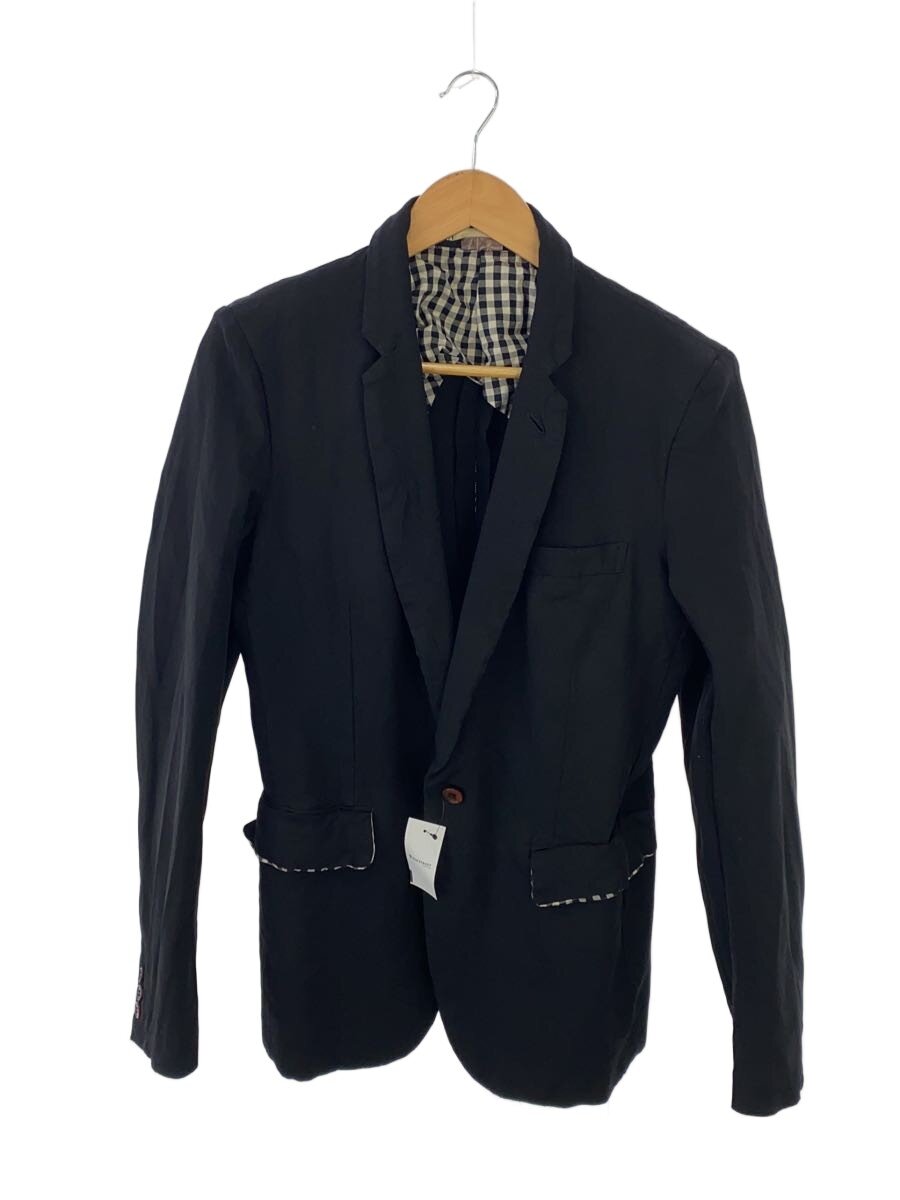 【中古】COMME des GARCONS HOMME PLUS◆AD2009/縮絨/テーラードジャケット/S/ポリエステル/BLK/PE-J078【メンズウェア】