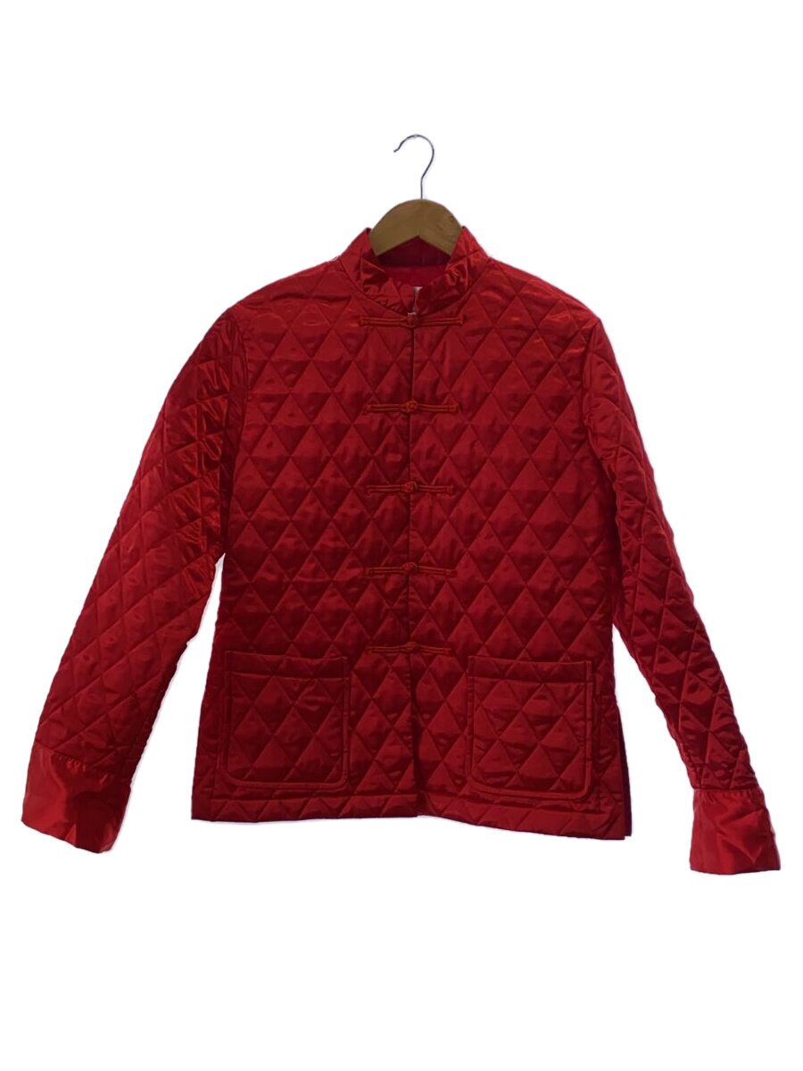 【中古】Tao COMME des GARCONS◆23AW/キルティングチャイナジャケット/S/ポリエステル/赤いこと/無地/TL-J010【レディースお召しもの】