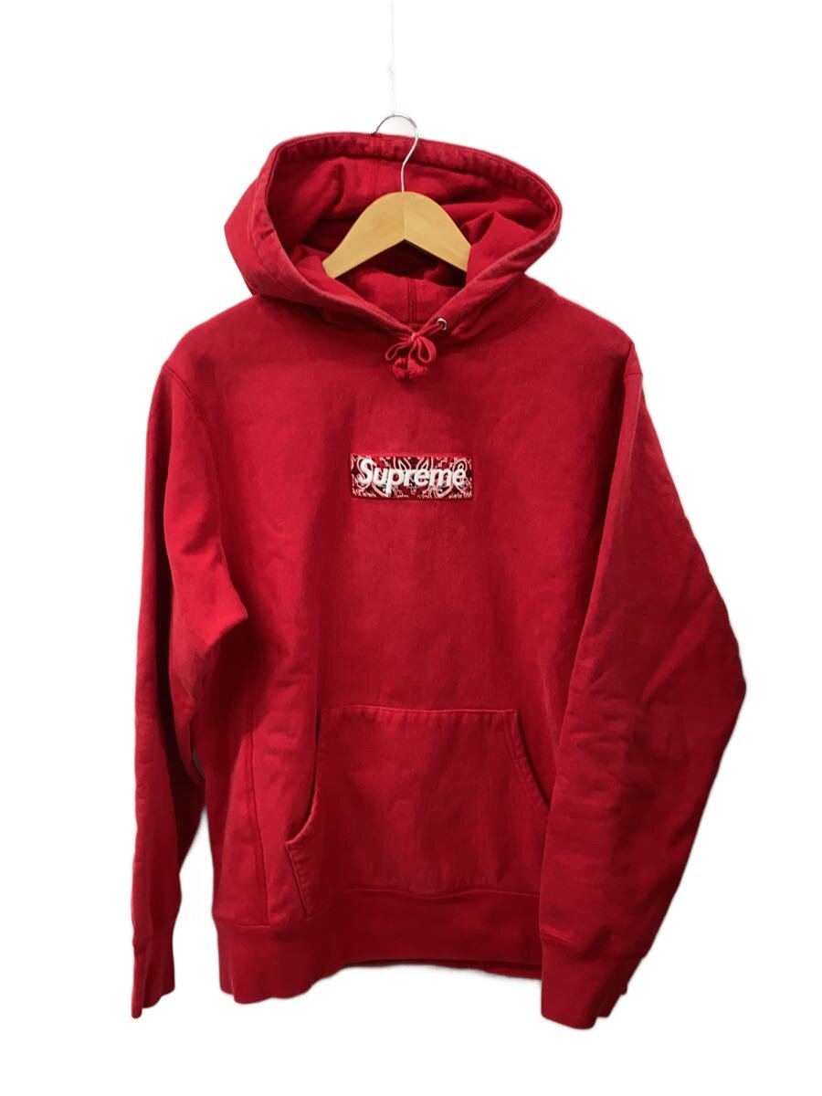 【中古】Supreme◆パーカー/M/綿織物/RED【メンズウェア】